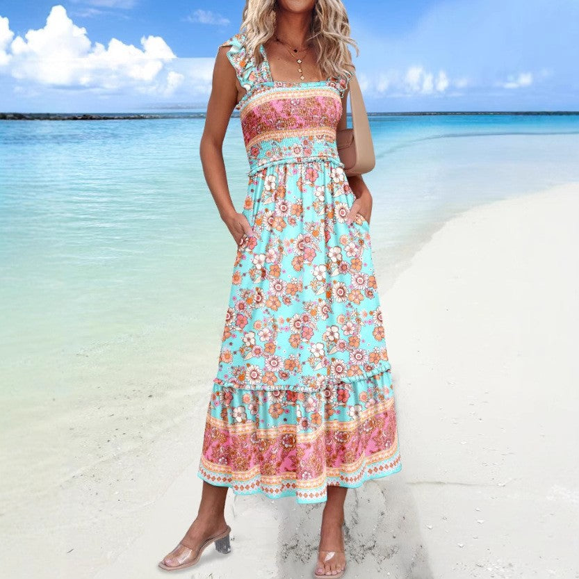 Robe maxi imprimée trop de bohémien pour femmes Chic und Stil