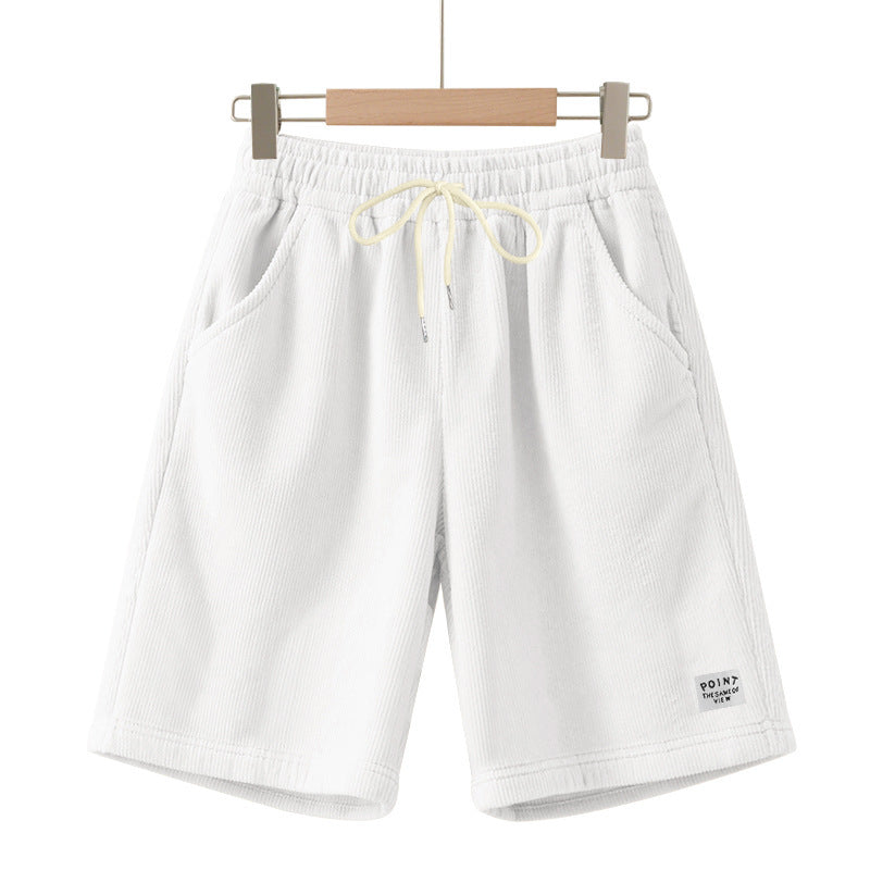 Shorts décontractés pour hommes en tissu côtelé léger avec taille ajustable Chic und Stil
