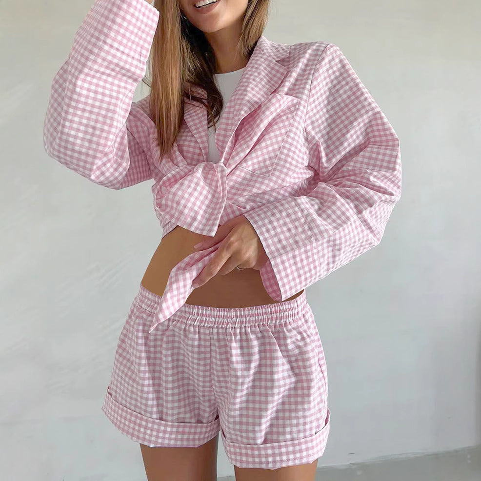 Ensemble haut d'été décontracté et shorts pour femmes Chic und Stil