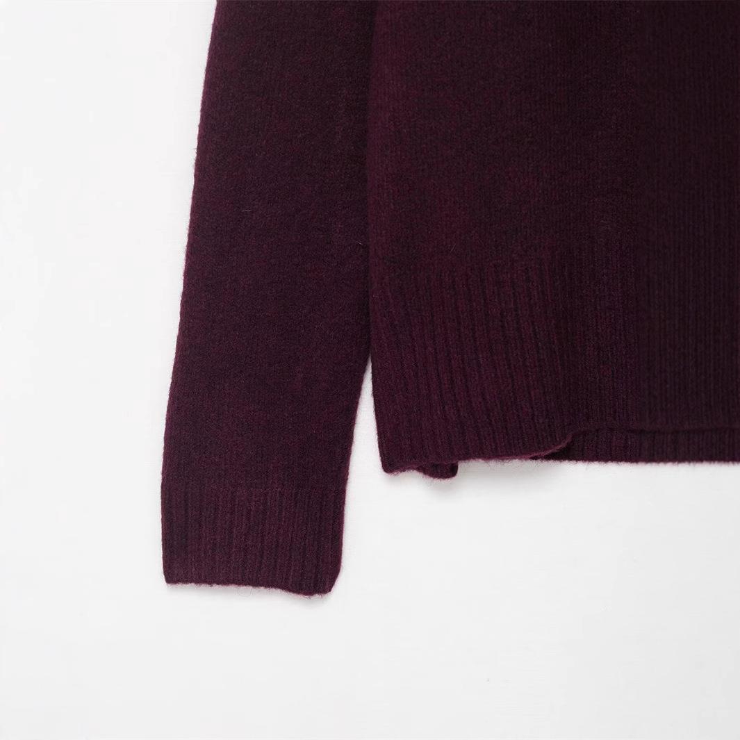 Pull-over en tricot à col en V pour femmes en mélange de coton de haute qualité Chic und Stil