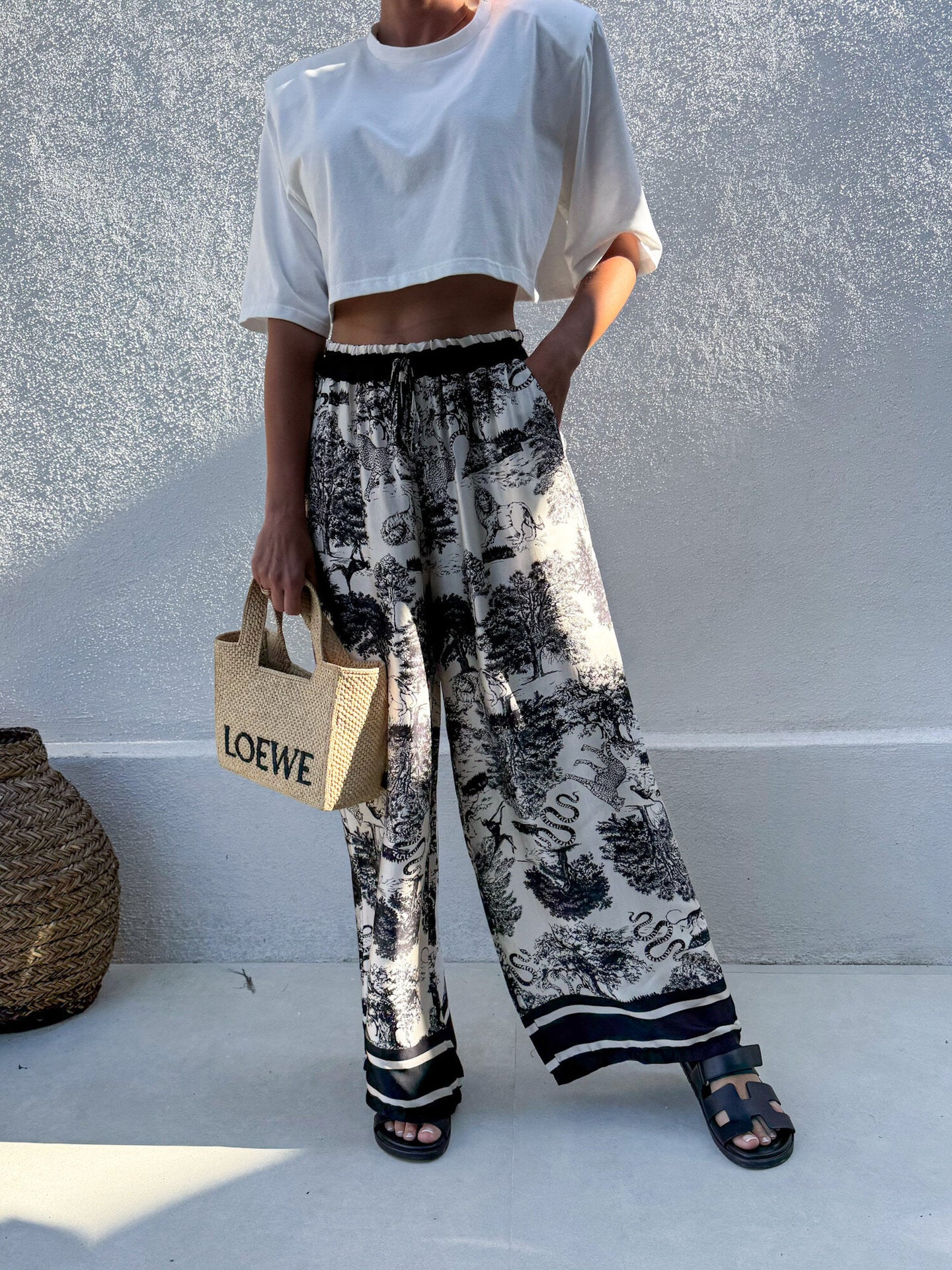 Pantalons de pyjama amples imprimés pour dames Chic und Stil