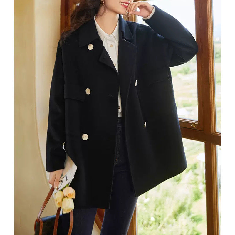 Veste en laine mélangée à double boutonnage pour femmes Chic und Stil