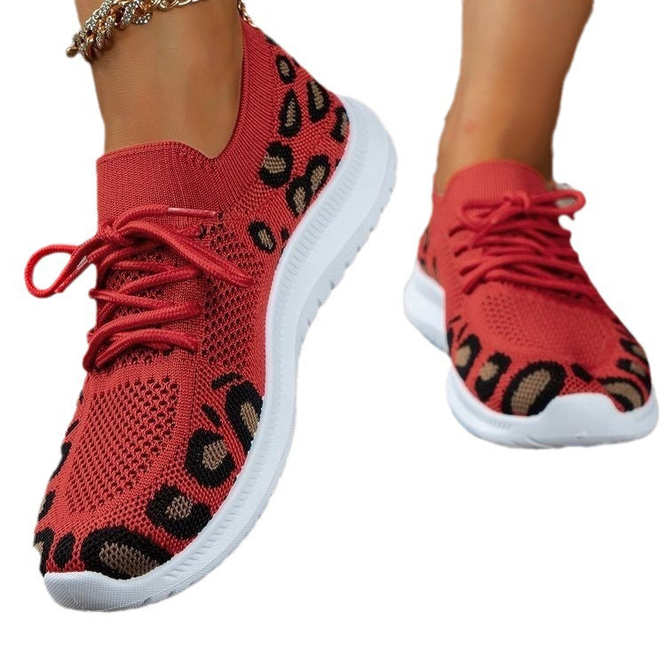 Baskets de sport pour femmes, respirantes et avec un imprimé animal à la mode Chic und Stil