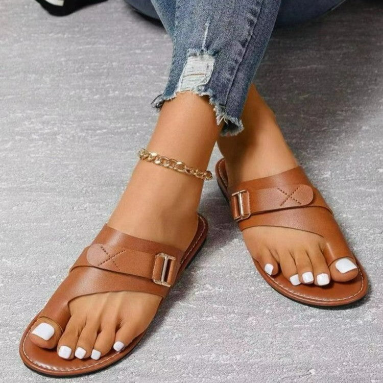 Sandales à brides pour femmes avec sangle élastique et semelle confortable Chic und Stil