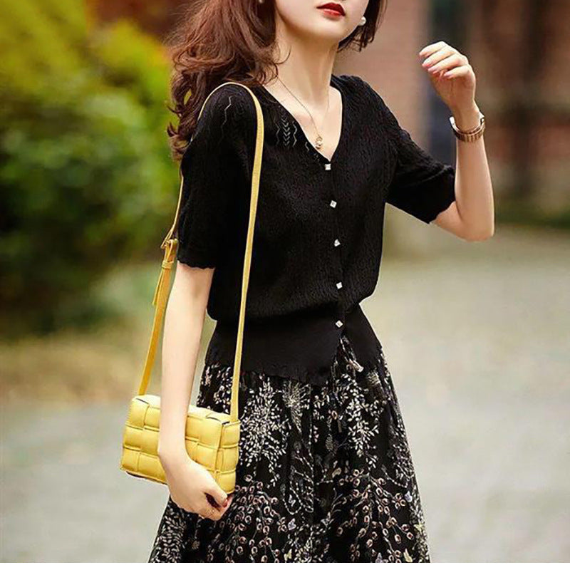 T-shirt à manches courtes pour femmes Chic und Stil
