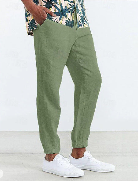 Pantalon chino décontracté pour hommes avec taille élastique et poches latérales Chic und Stil