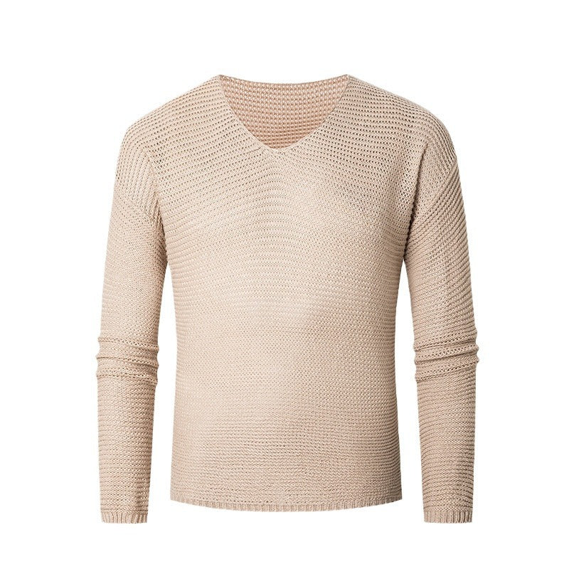 Pull-over en tricot à col V pour hommes en matériau respirant Chic und Stil