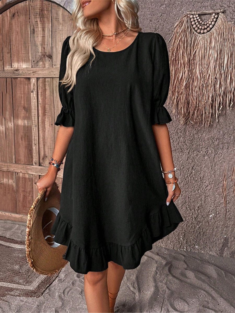 Robe ample à volants pour femme Chic und Stil