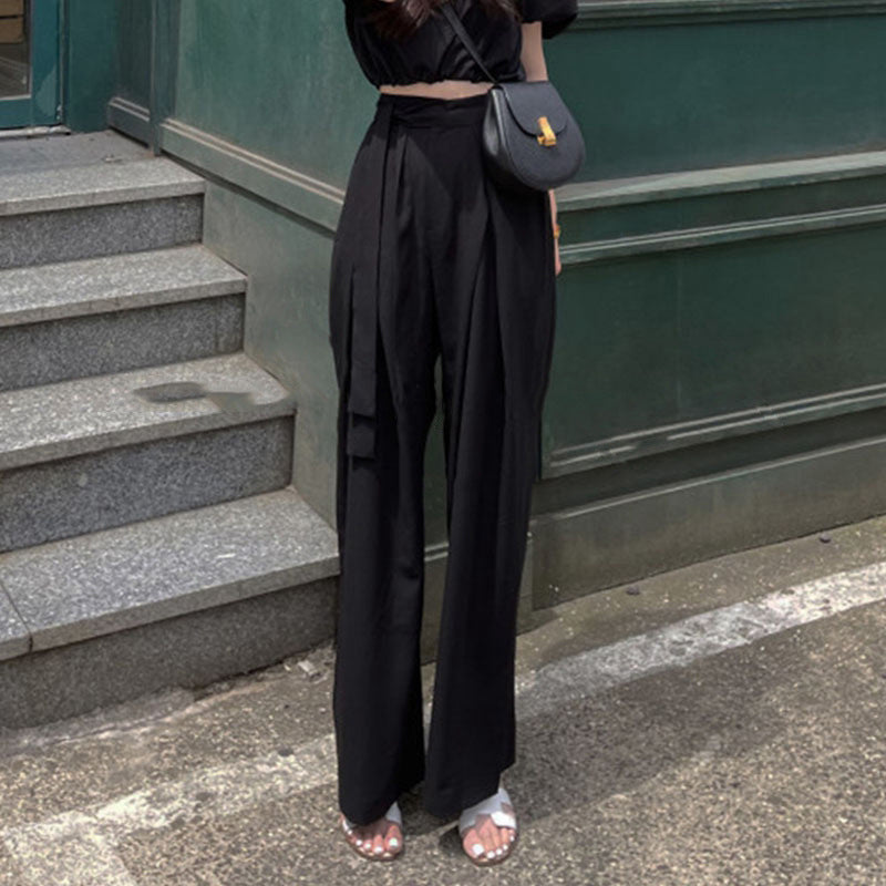 Pantalons fluides taille haute pour femmes Chic und Stil