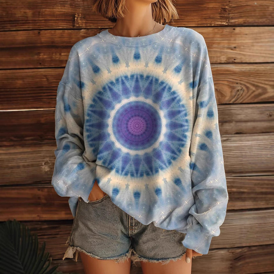Sweat-shirt pour femmes avec design mandala créatif Chic und Stil