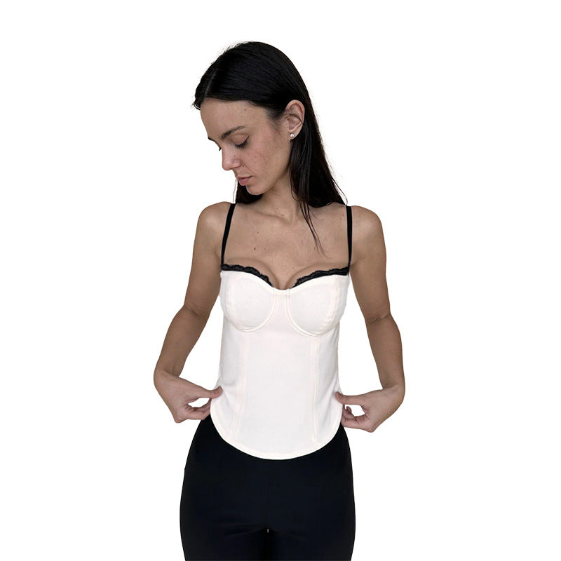 Dames Blouse corset en dentelle structurée Chic und Stil