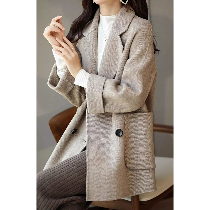 Blazer à chevrons double boutonnage pour femmes Chic und Stil