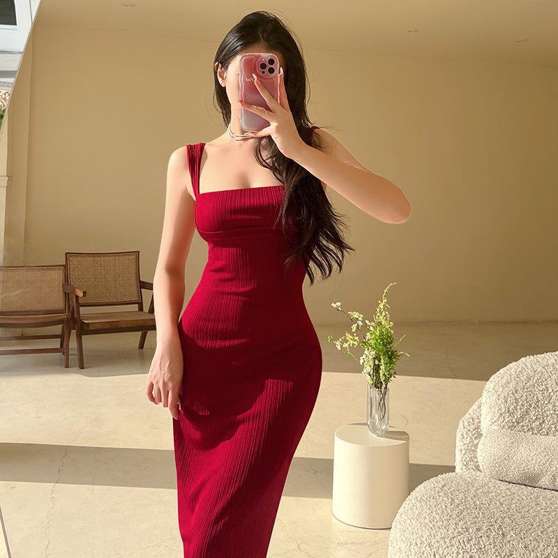 Robe maxi côtelée élégante pour femmes Chic und Stil