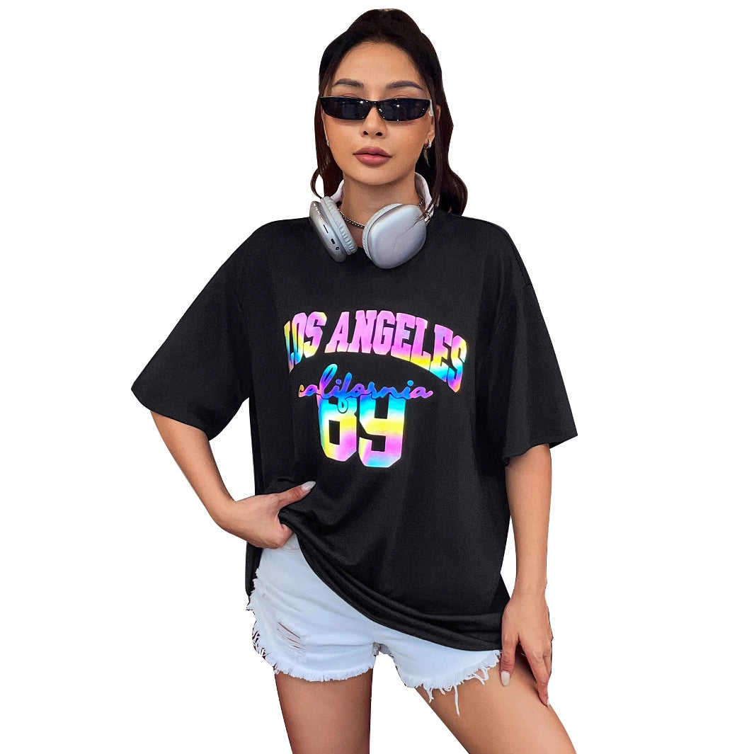 T-shirt oversized pour femmes avec design graphique coloré Chic und Stil