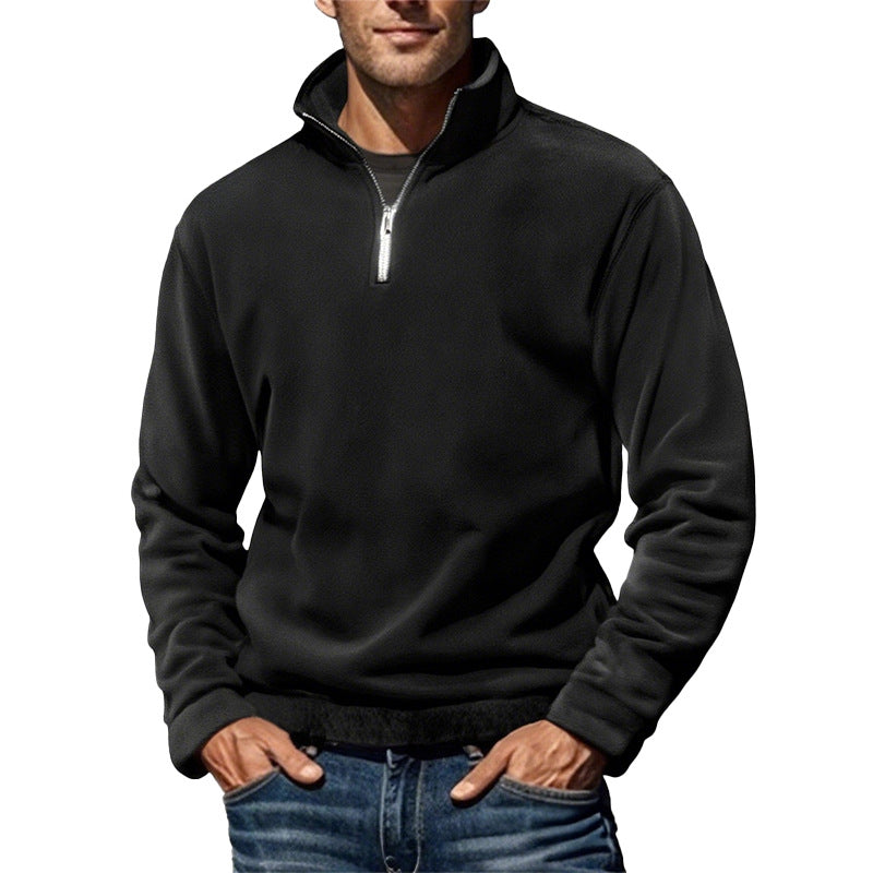 Veste en thermo-polaire pour hommes avec col haut et fermeture éclair décorative Chic und Stil