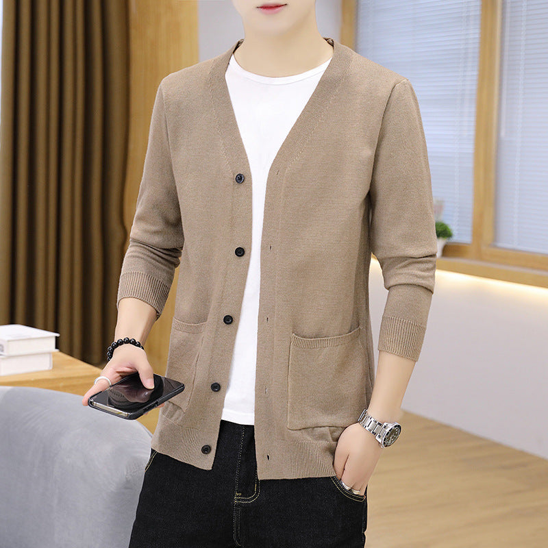 Cardigan en tricot léger élégant pour hommes avec poches Chic und Stil