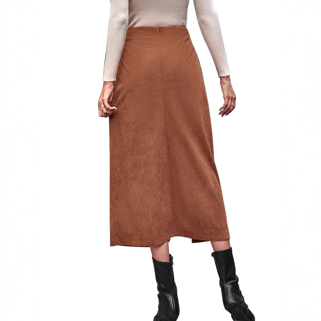 Jupe maxi pour femmes avec fente latérale et ceinture à nouer Chic und Stil