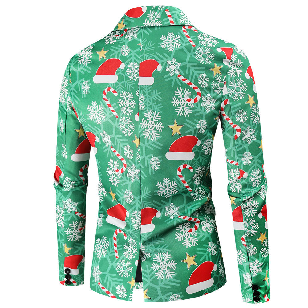 Blazer de fête pour hommes avec motif de Noël et coupe moderne Chic und Stil