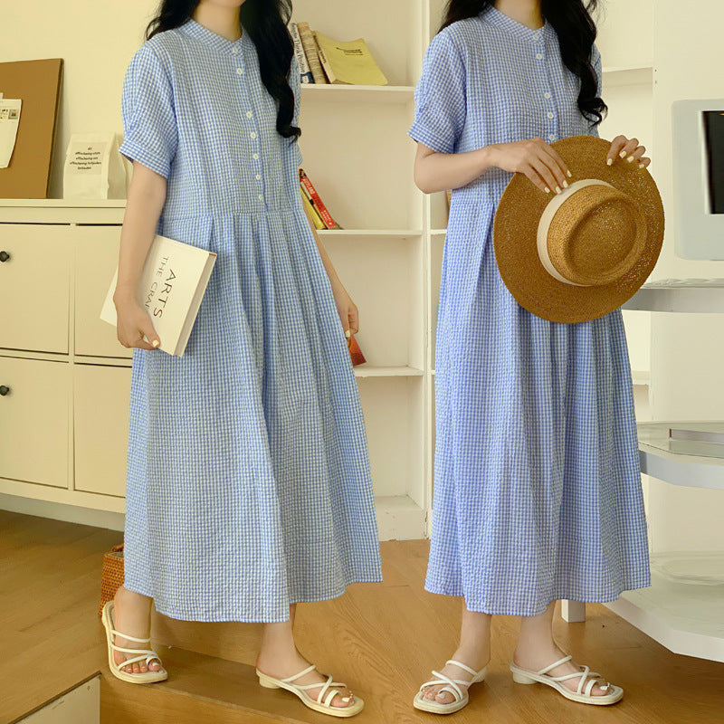 Robe maxi à boutons de loisir pour femmes Chic und Stil