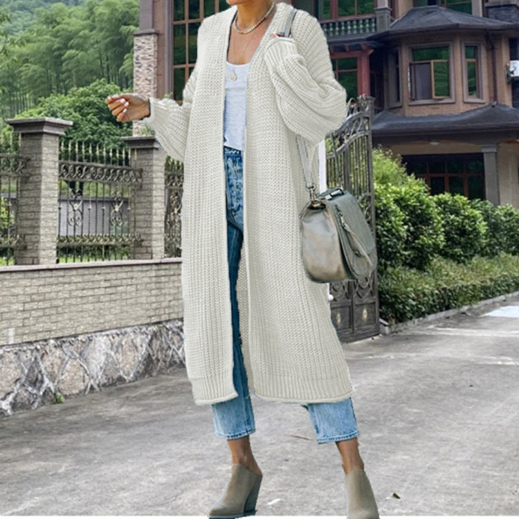 Dames cardigan long en grosse maille avec coupe moderne et design décontracté Chic und Still