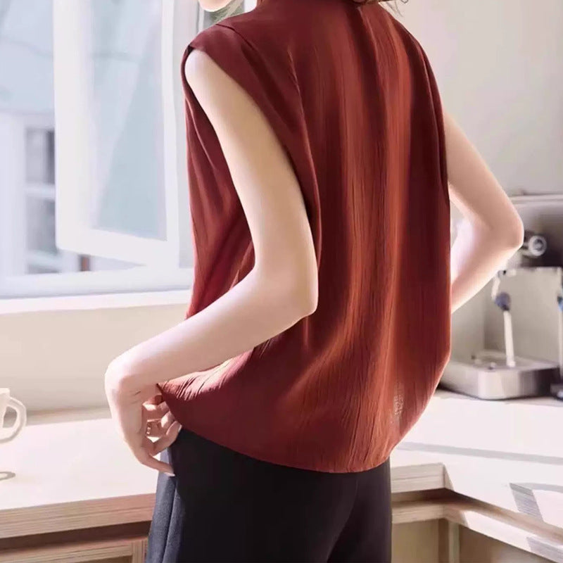 Blouse sans manches à nœud pour femme Chic und Stil