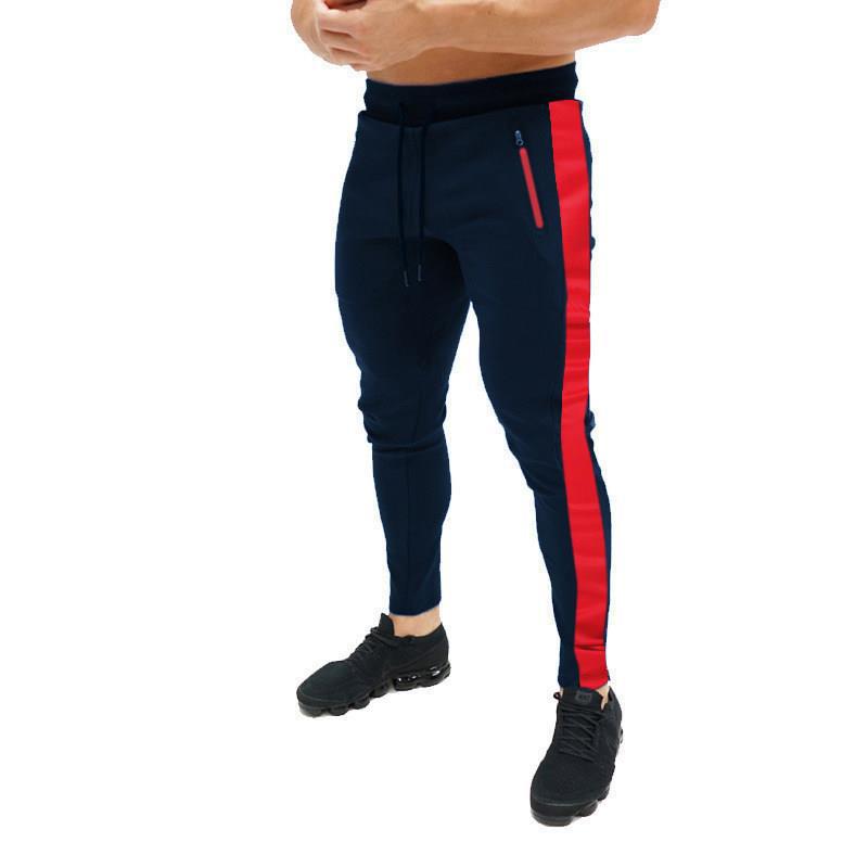 Pantalon de jogging sportif pour hommes avec poches zippées latérales Chic und Stil