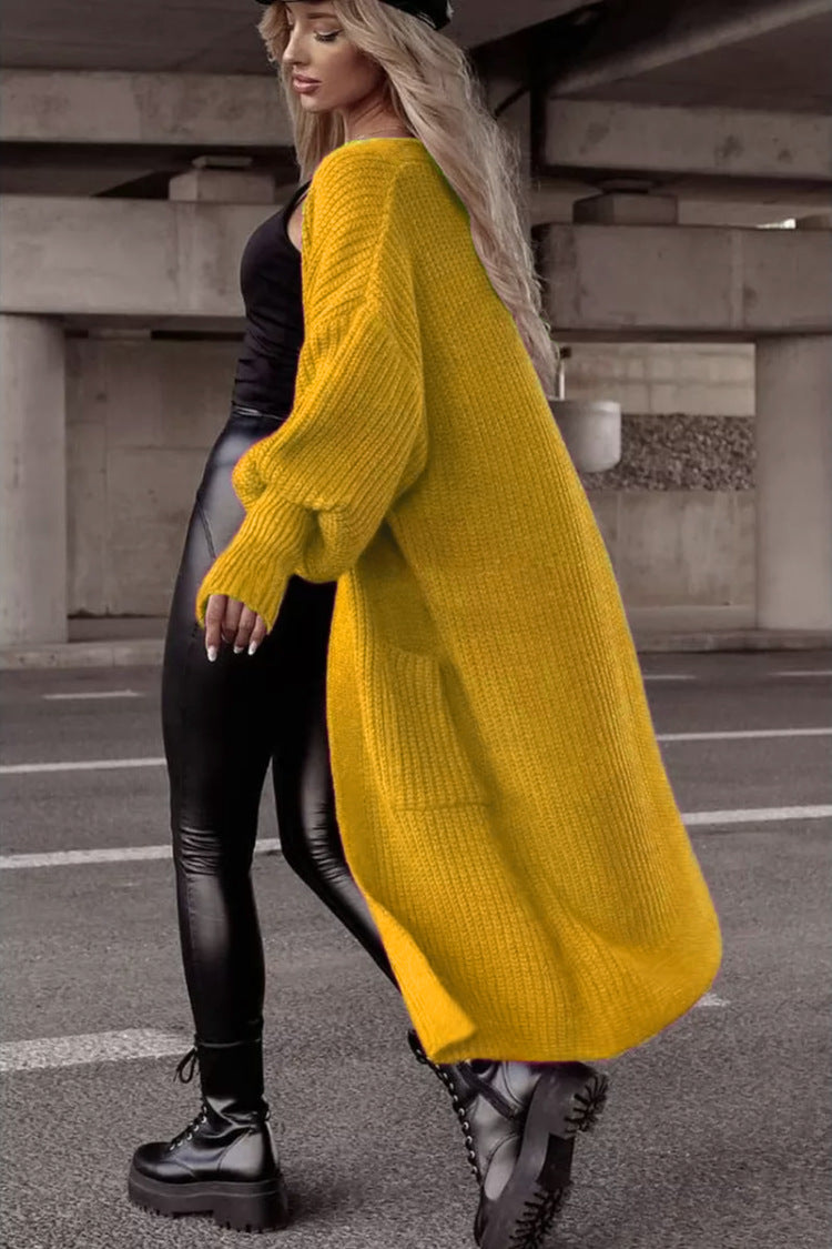 Cardigan à grosse maille pour femmes avec poches profondes et coupe oversize décontractée Chic und Stil