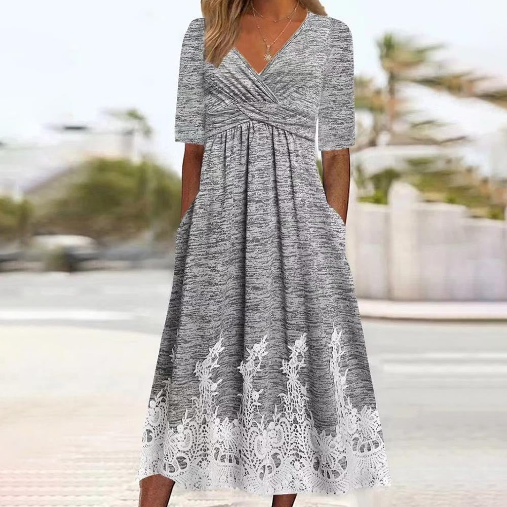 Robe midi en dentelle pour femmes Chic und Stil