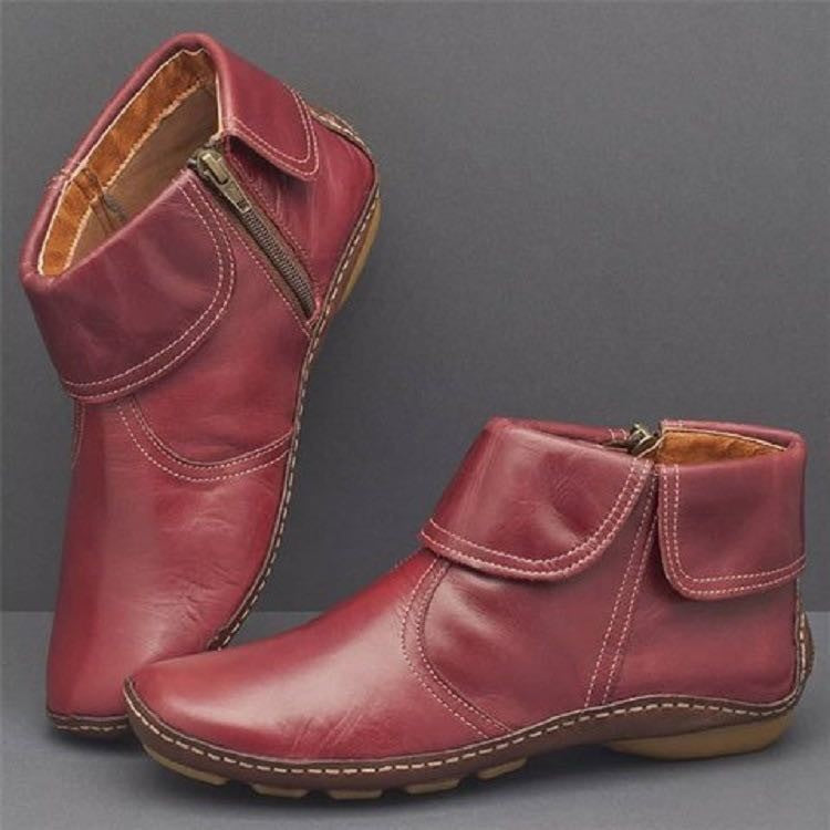 Bottes Chelsea élégantes pour femmes en cuir de haute qualité avec fermeture éclair latérale Chic und Stil