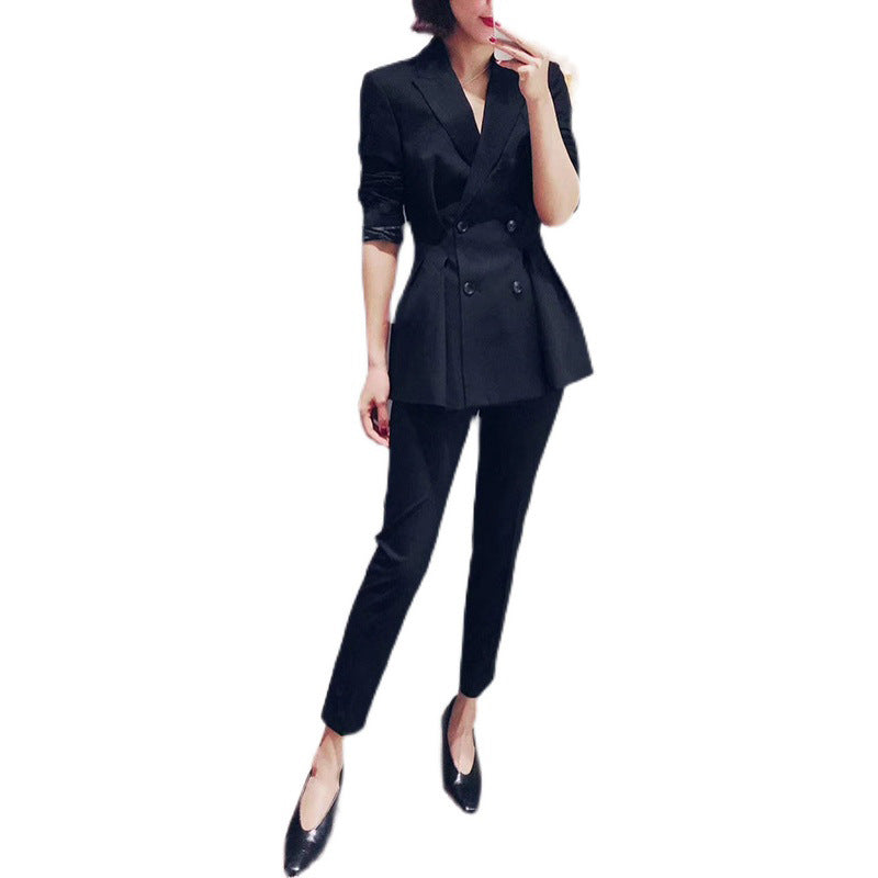 Blazer Peplum Ajusté à Double Boutonnage pour Femmes Chic und Stil