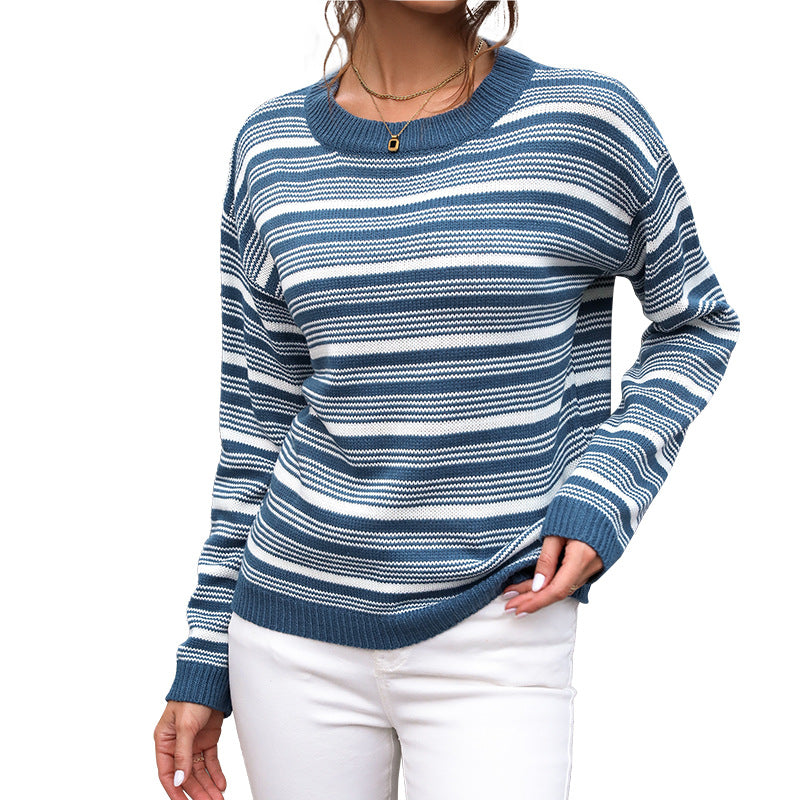 Pull en tricot rayé pour femmes avec coupe décontractée Chic und Stil