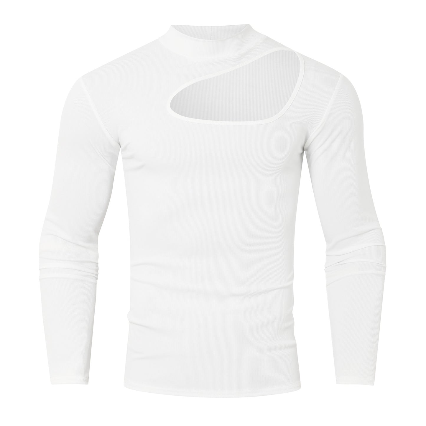 T-shirt à manches longues pour hommes avec décolleté innovant et propriétés respirantes Chic und Stil