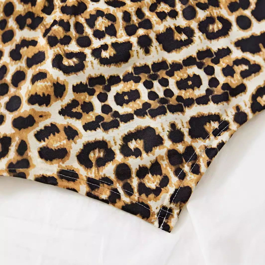 Dame Crop-top au motif léopard tendance Chic und Stil