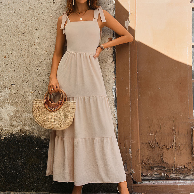 Robe maxi à niveaux pour femmes avec bretelles réglables Chic und Stil