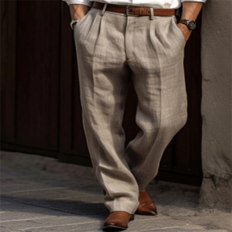 Elegant linen pants for men with a classic cut and breathable properties Chic and Style