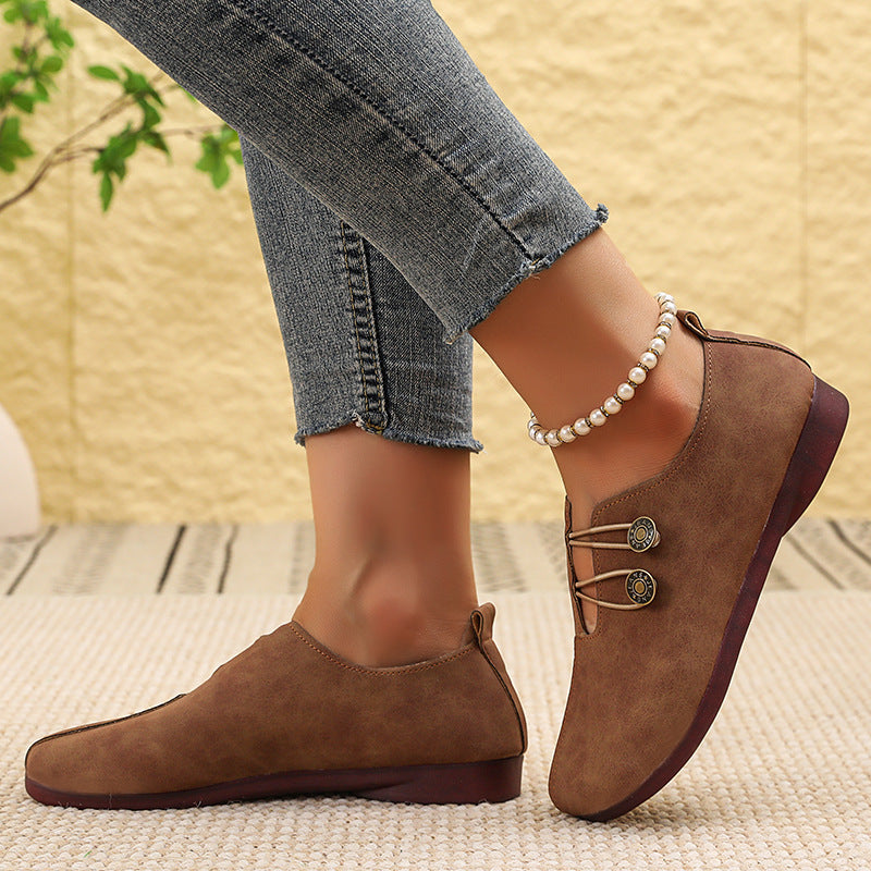 Chaussures à enfiler lacées en daim pour femmes Chic und Stil