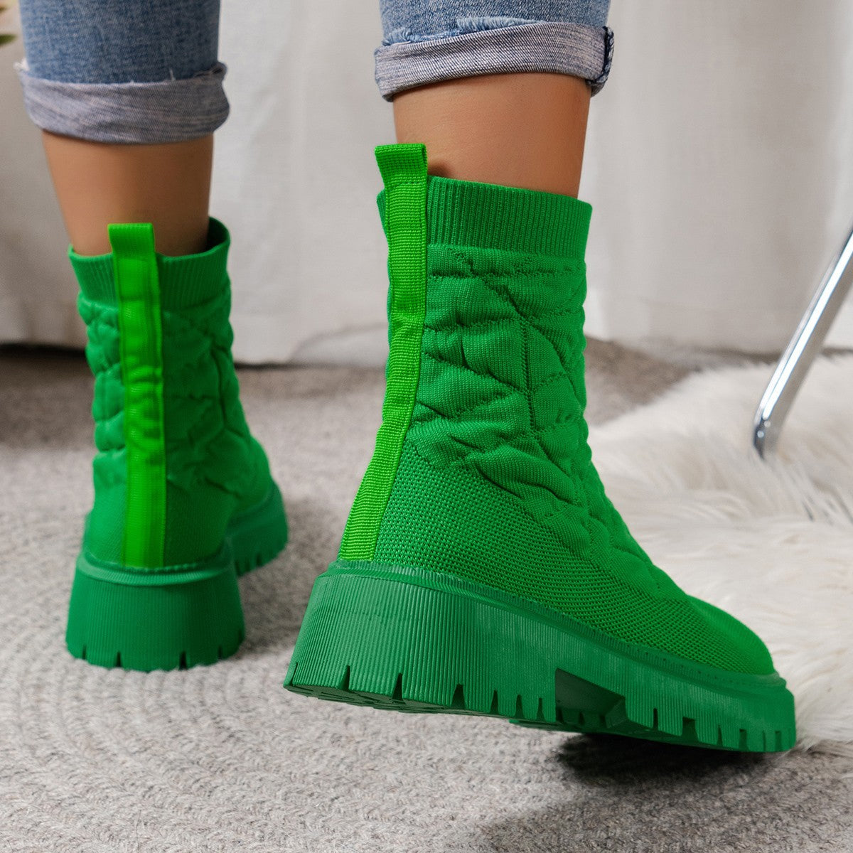 Bottes tendance pour femmes avec dessus texturé et semelle profilée antidérapante Chic und Stil