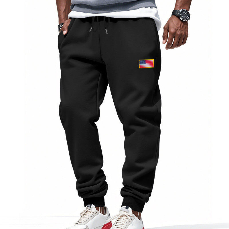 Casual men's sports pants with American flag Chic and Style