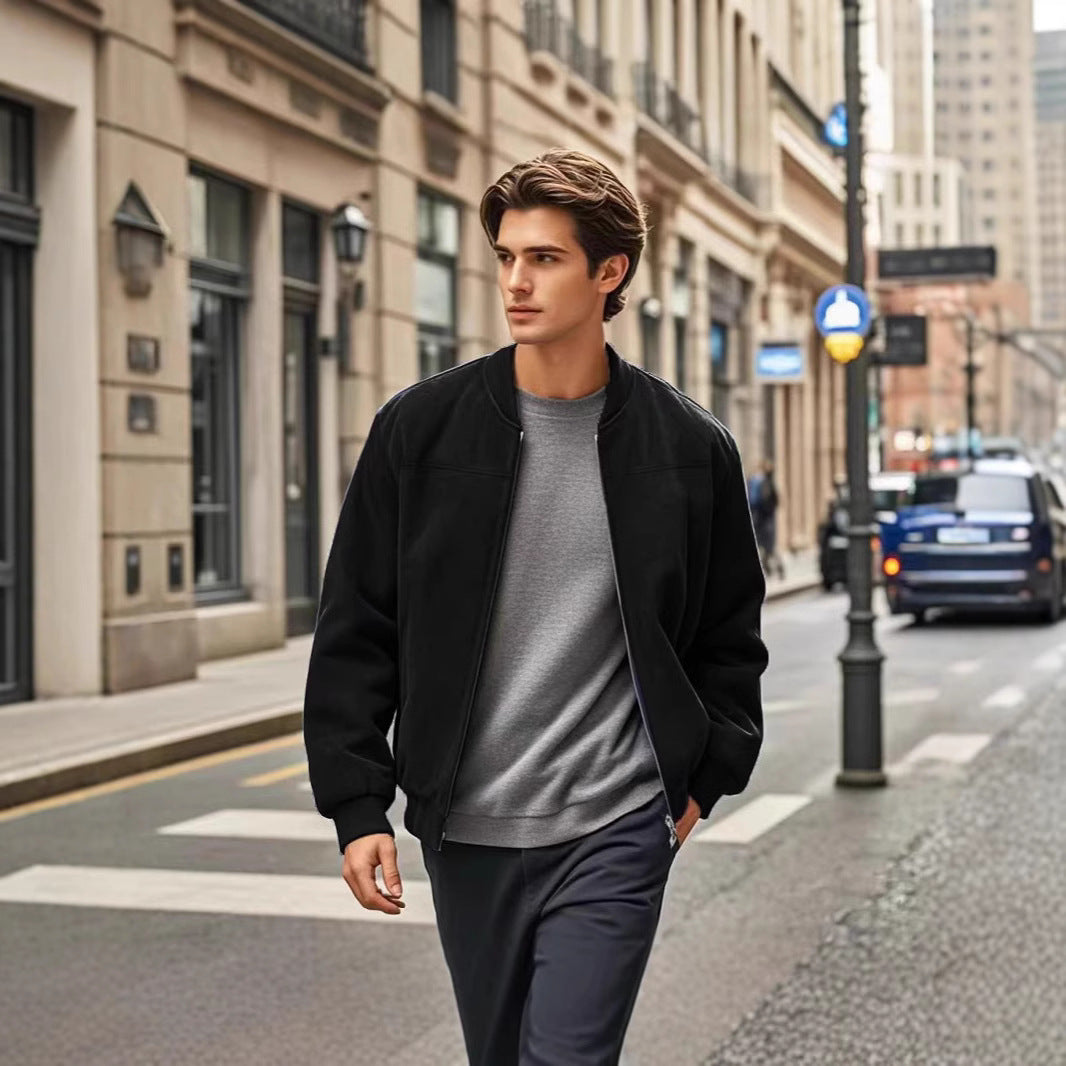 Veste bomber décontractée pour hommes avec col haut et poches pratiques Chic und Stil
