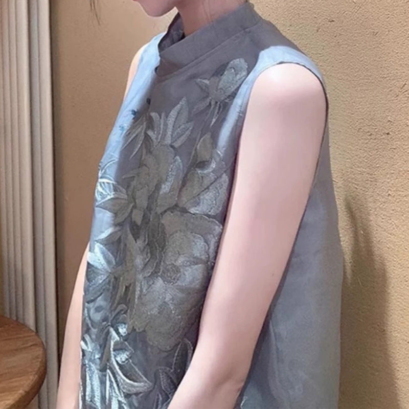 Blouse en soie brodée pour femmes Chic und Stil