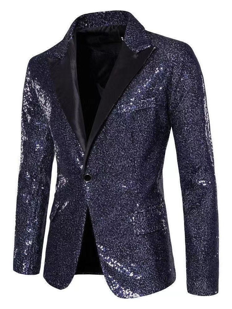 Blazer élégant en sequins pour hommes avec des accents décoratifs raffinés Chic und Stil