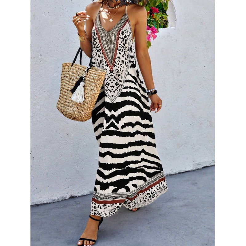 Femmes Robe Maxi Bohémienne Chic Chic und Stil