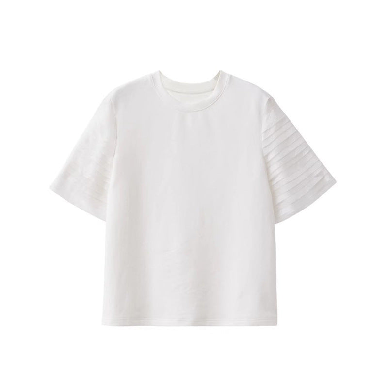 Blouse à manches bouffantes texturées pour femmes Chic und Stil