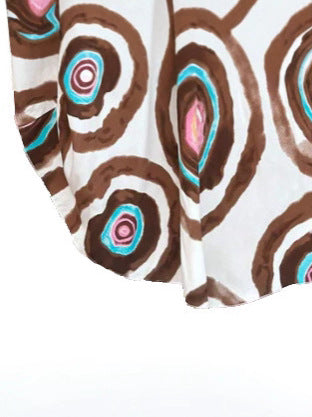 Robe longue pour femmes avec motif circulaire moderne et coupe aérienne Chic und Stil