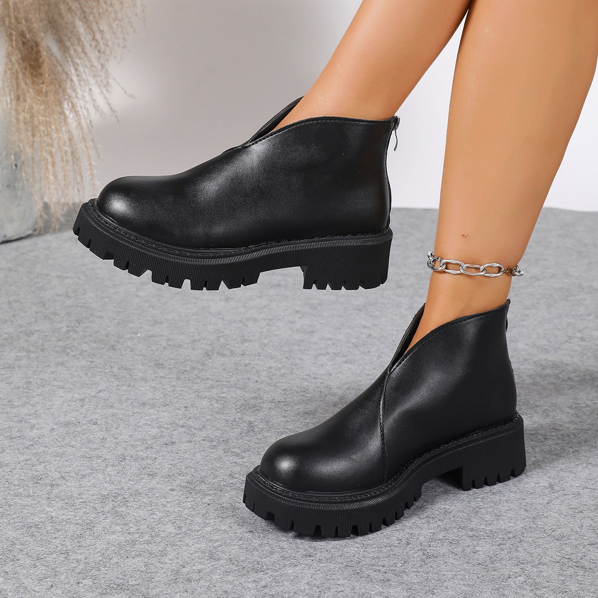 Bottes Chelsea à la mode pour femmes avec plateforme tendance et semelle antidérapante Chic und Stil