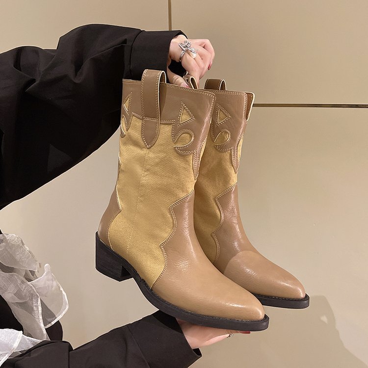 Bottines cow-boy pour femmes avec motif brodé à la mode Chic und Stil