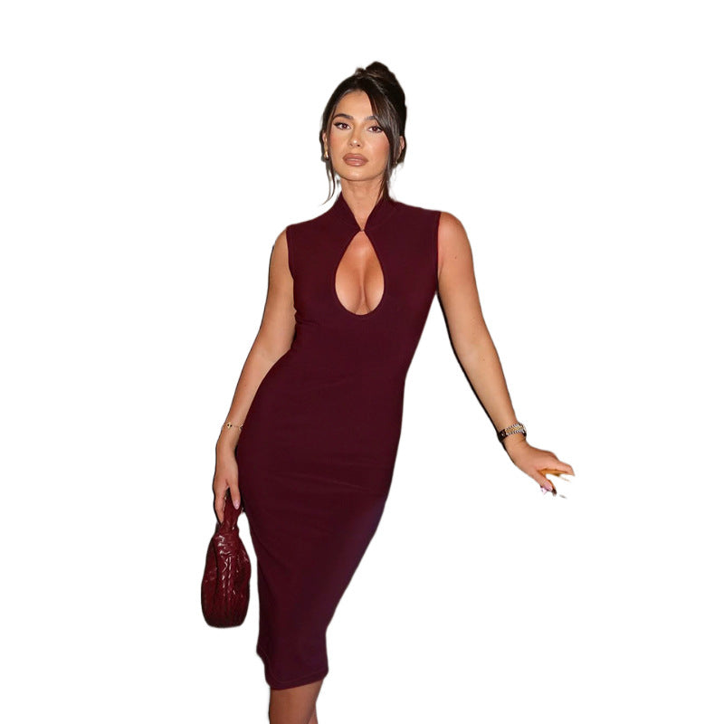 Robe midi bodycon femme avec détail en forme de clef Chic und Stil