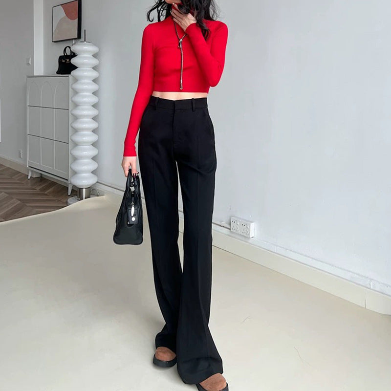 Pantalons évasés taille haute ajustés pour femmes Chic und Stil
