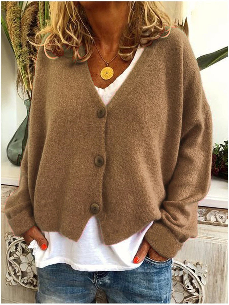 Cardigan en tricot décontracté pour femmes avec design ouvert et fermeture à bouton Chic und Stil