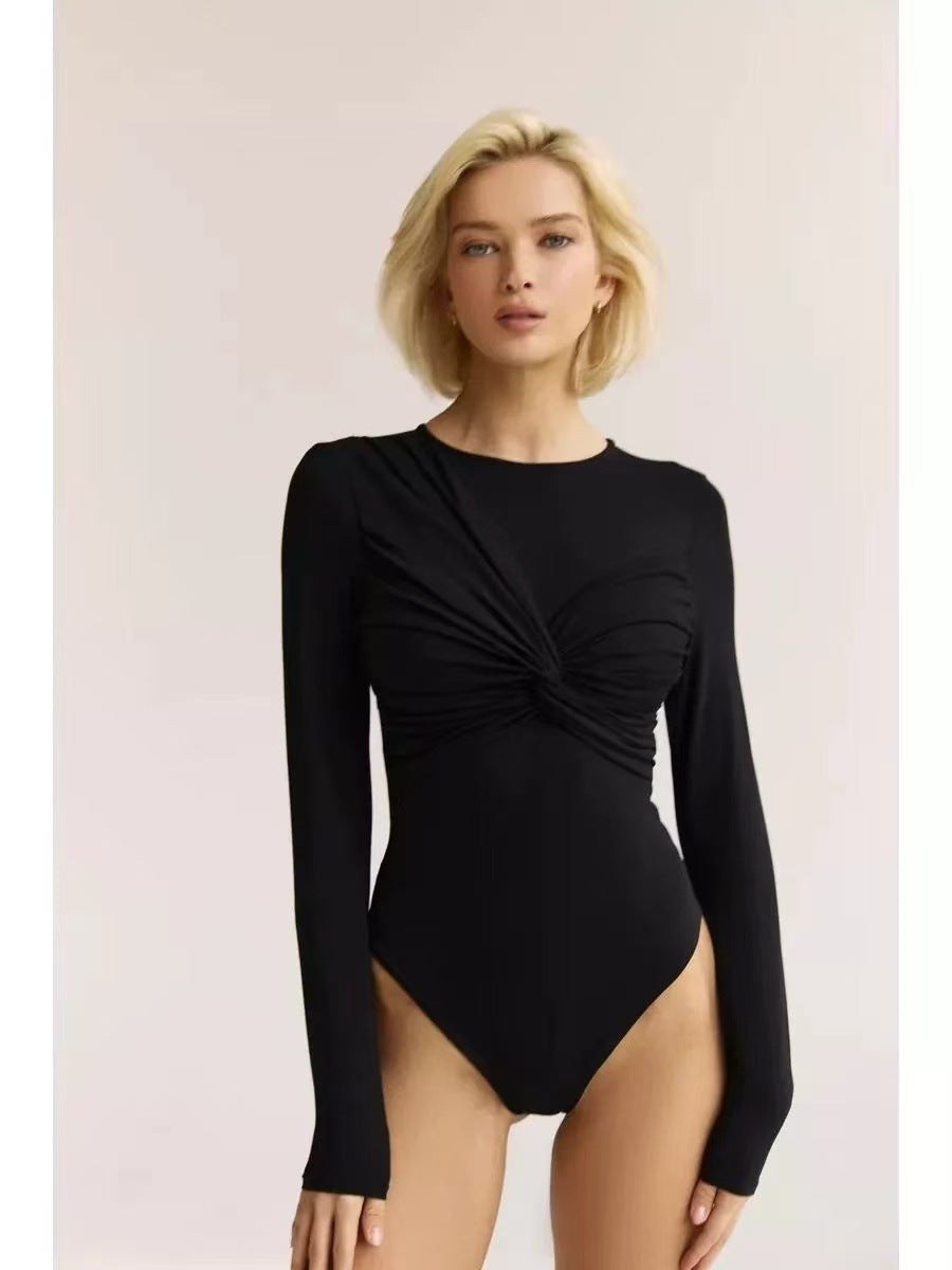 Ladies Long Sleeve Ruffled Body Chic and Style